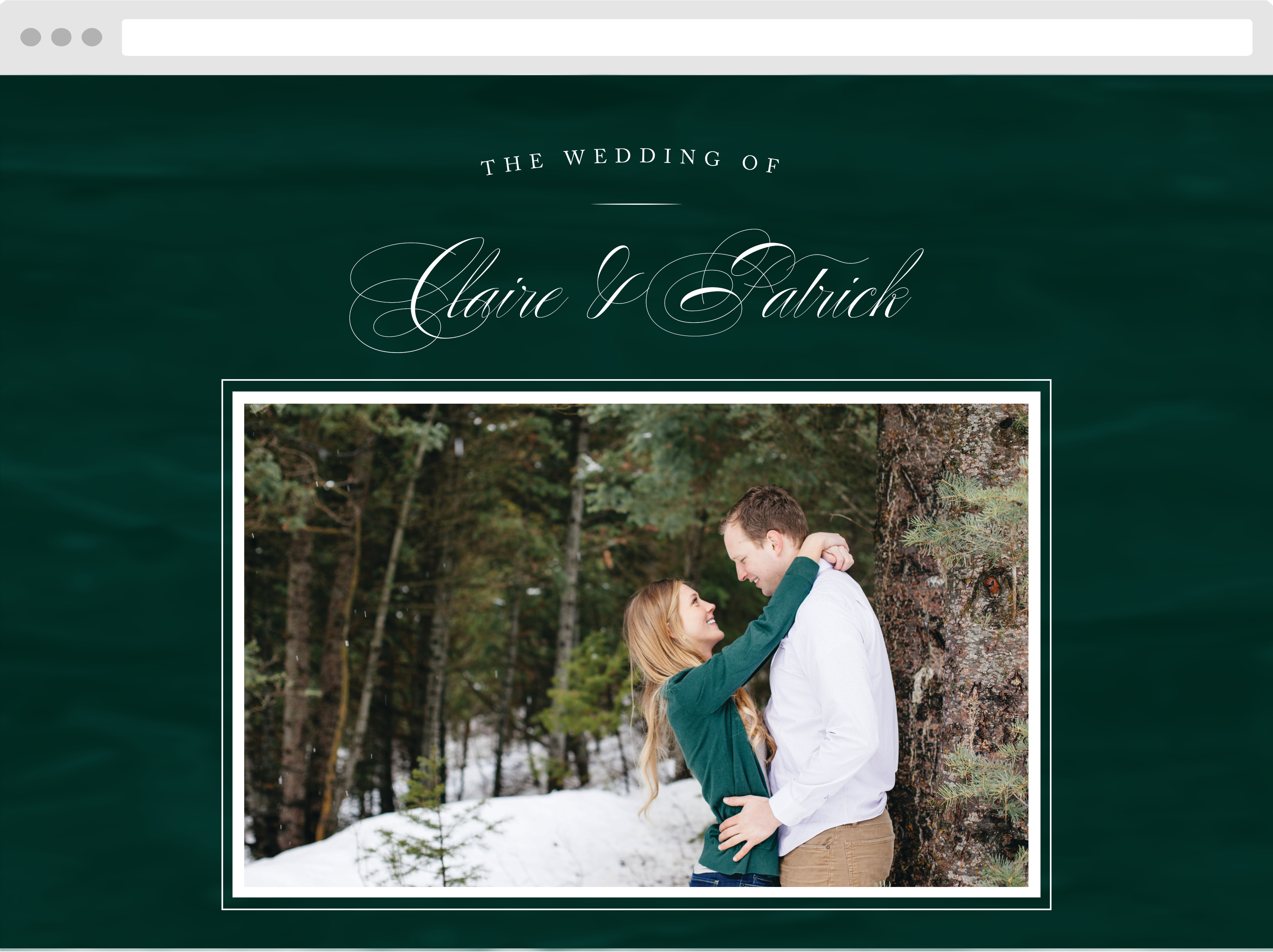 Formal Velveteen Wedding Website