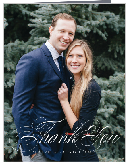 Formal Velveteen Wedding Thank You Cards
