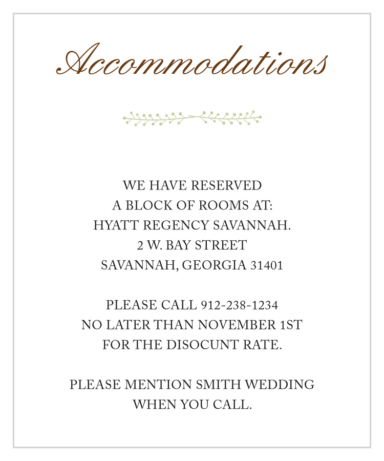 Flowering Border Accommodation Cards
