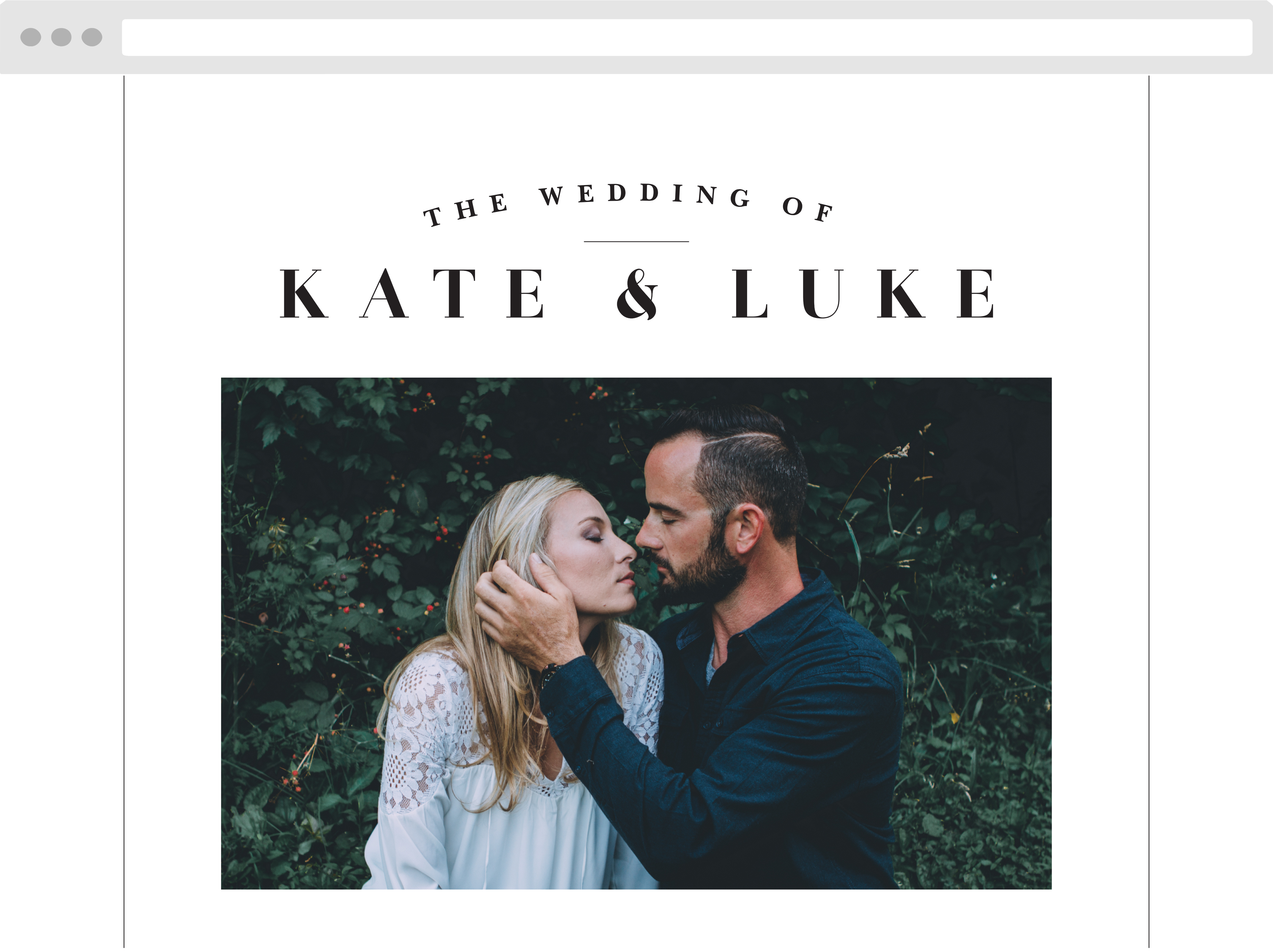 Timeless Romance Wedding Website