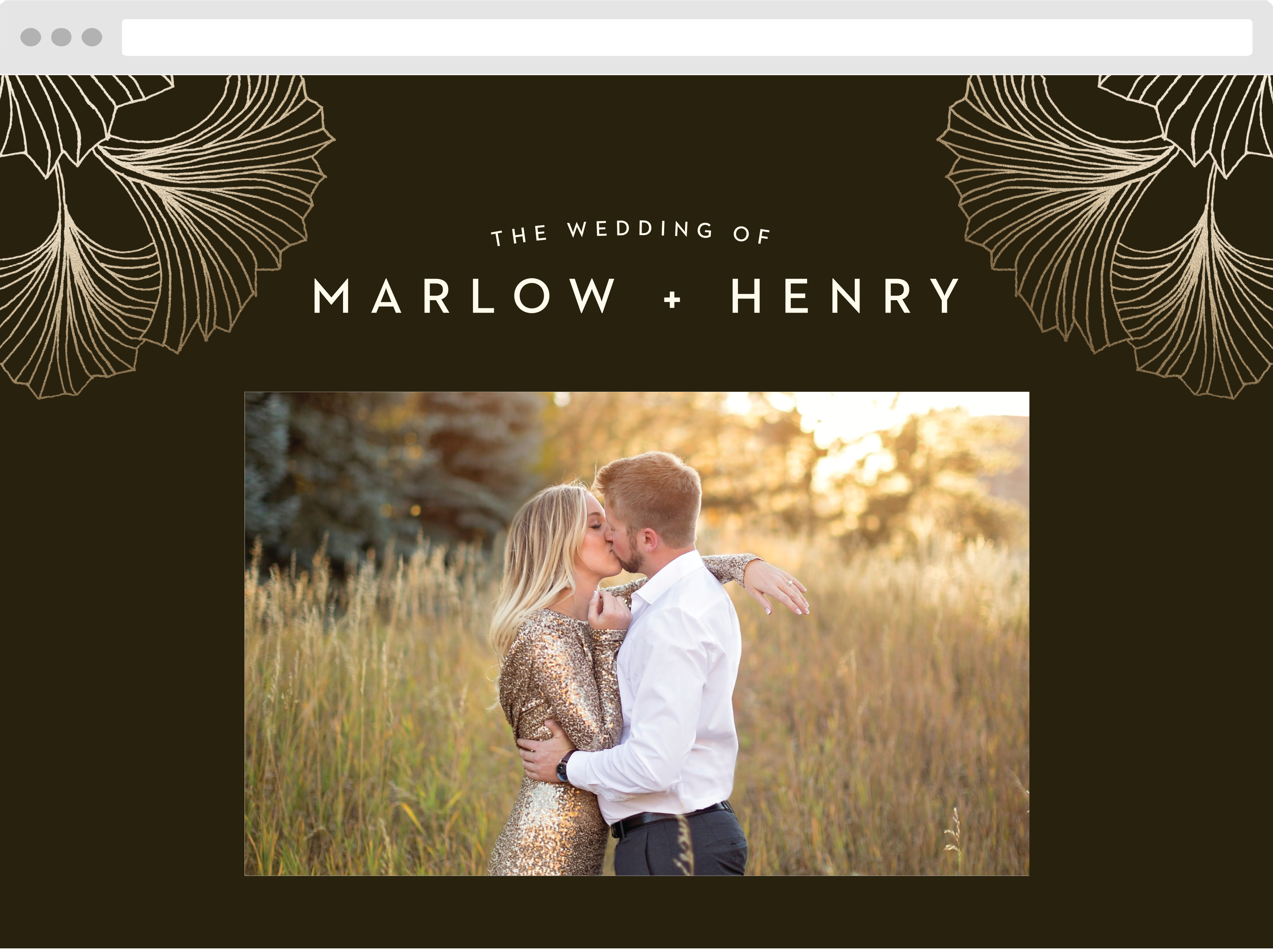 Ginkgo Leaves Wedding Website