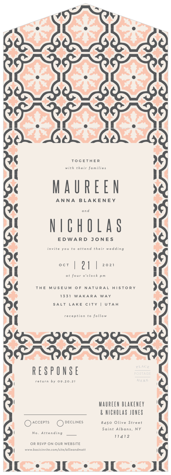 Announce your wedding in style with our Moroccan Medley Seal & Send Wedding Invitations. 
