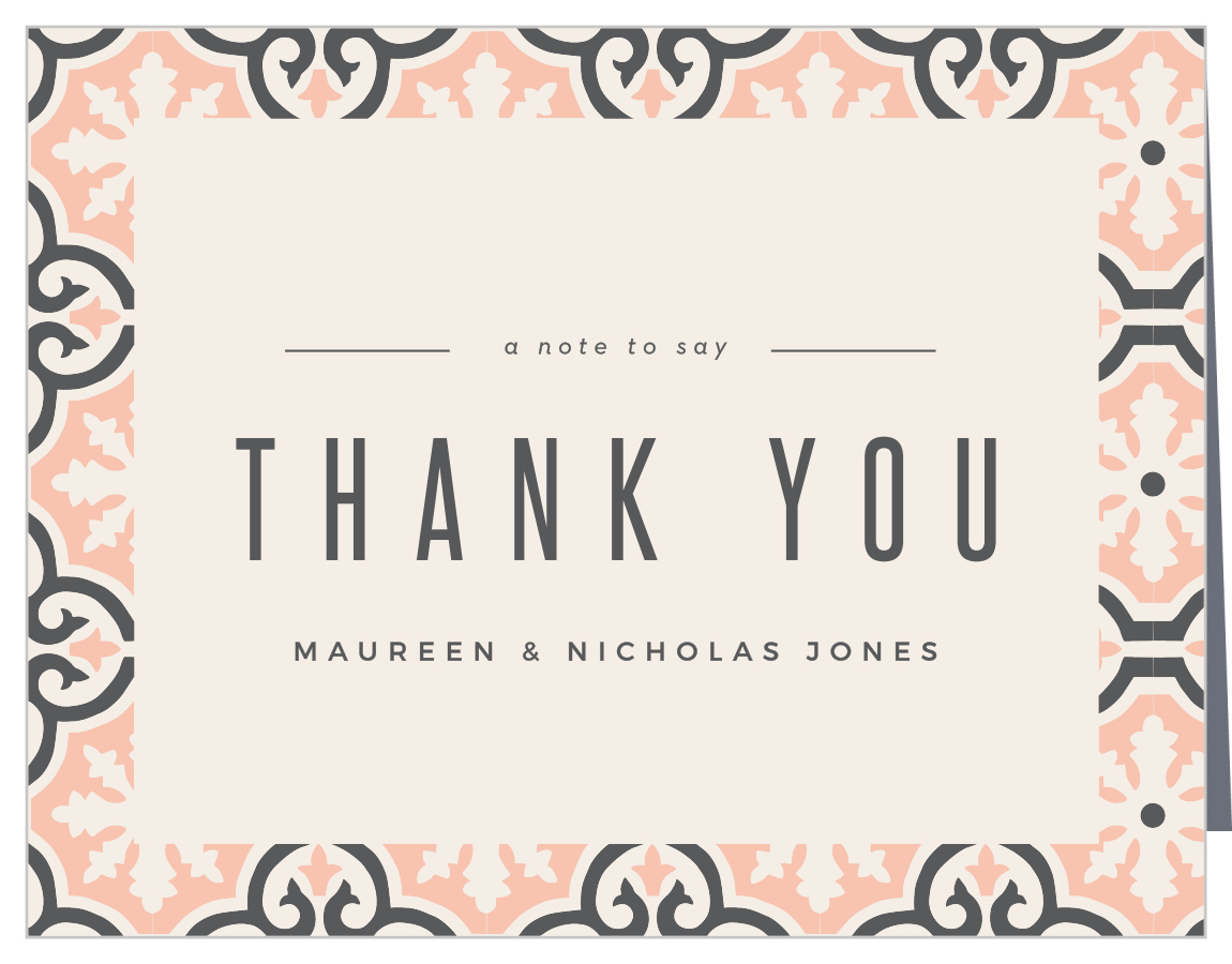 Moroccan Medley Wedding Thank You Cards