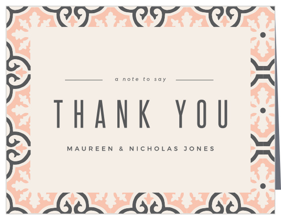 Moroccan Medley Wedding Thank You Cards