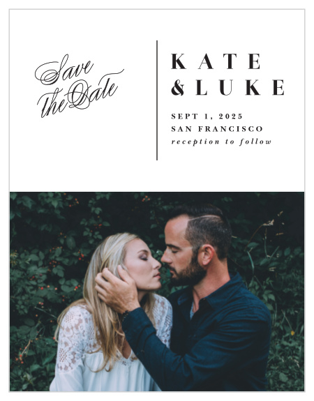 Our Timeless Romance Wedding Save-the-Date Cards are an elegant way to announce your engagement! 