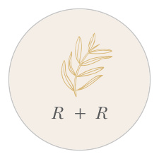 Gift your family and friends with a memento of your special day with our Centered Foliage Wedding Stickers. 