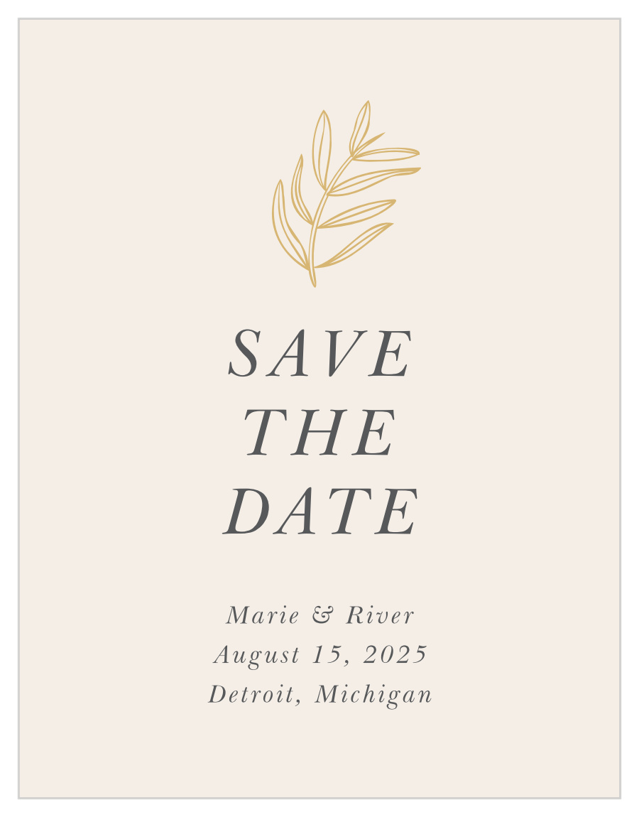 Centered Foliage Save the Date Magnets