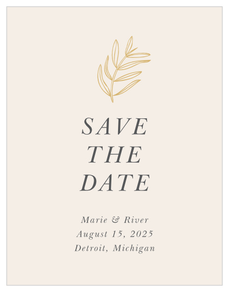 Be sure that your family and friends mark their calendars for your special day with our Centered Foliage Save the Date Magnets.