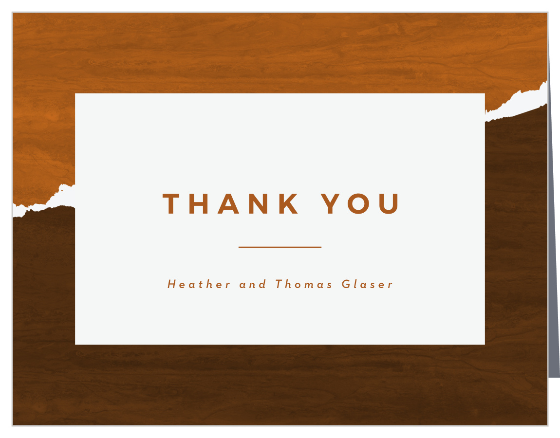 Painted Collage Wedding Thank You Cards