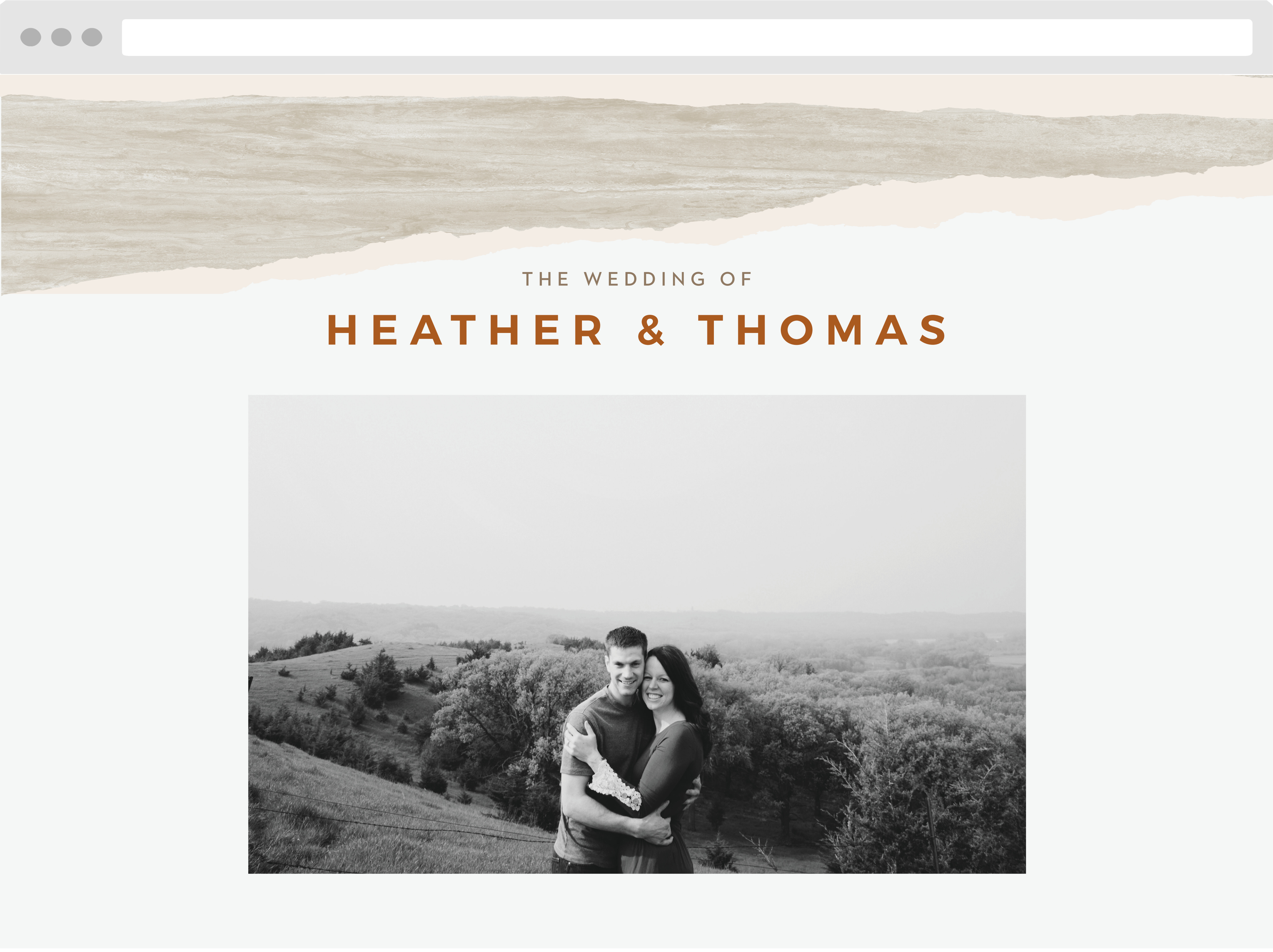Painted Collage Wedding Website