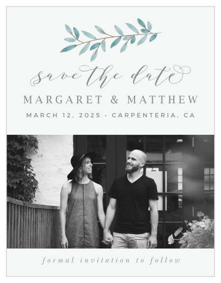 Our Abundant Branches Save-the-Date Magnets are the perfect way to ensure that your loved ones can all attend your wedding celebrations!