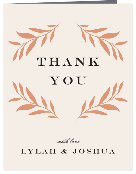 Shining Laurels Wedding Thank You Cards