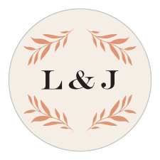 Seal envelopes or gift your family and friends with a memento of your special day with our Shining Laurels Wedding Stickers.