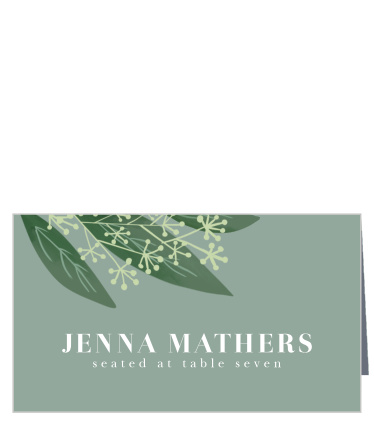 Simple Greenery Place Cards