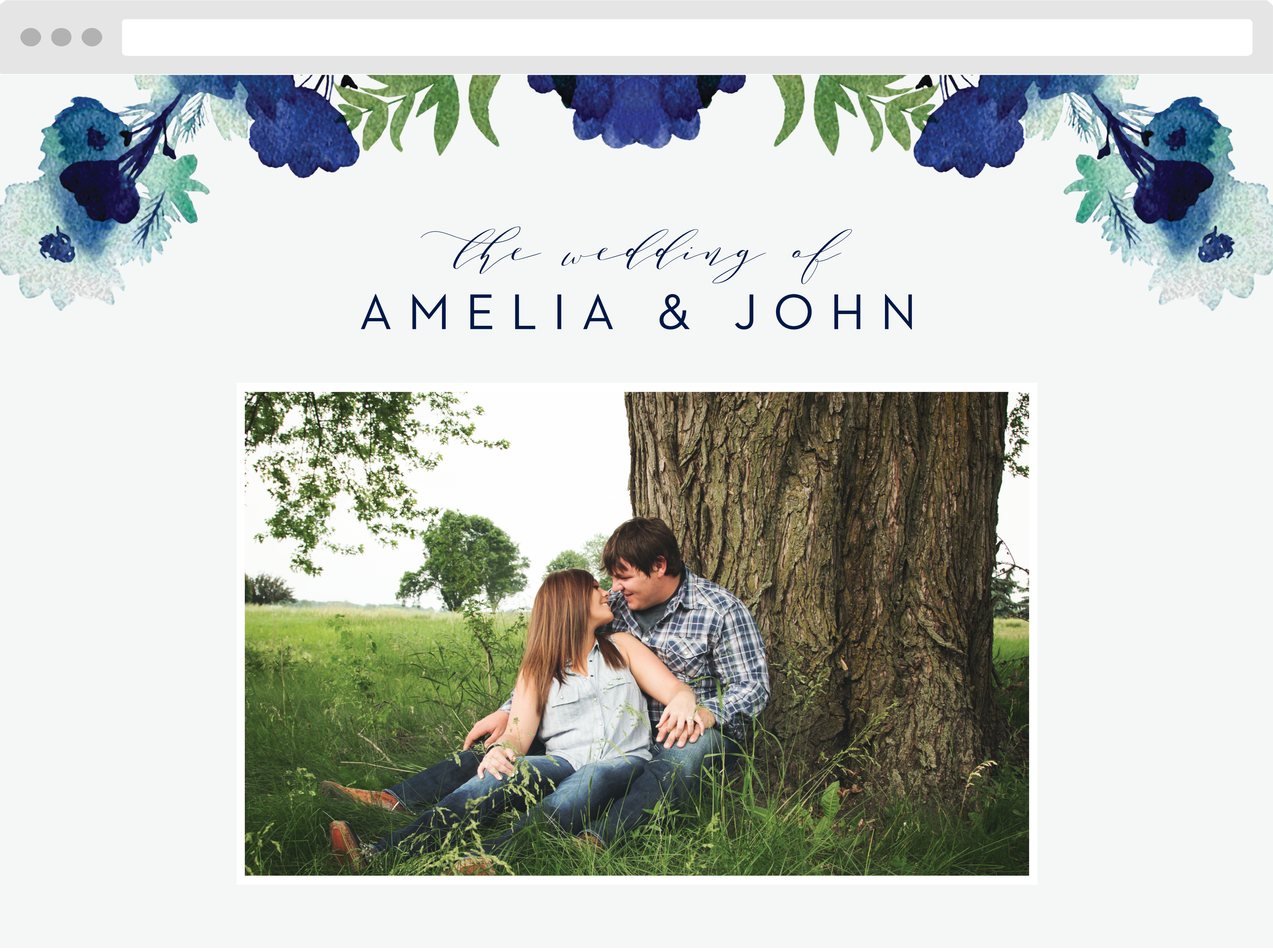 Garden Florals Wedding Website