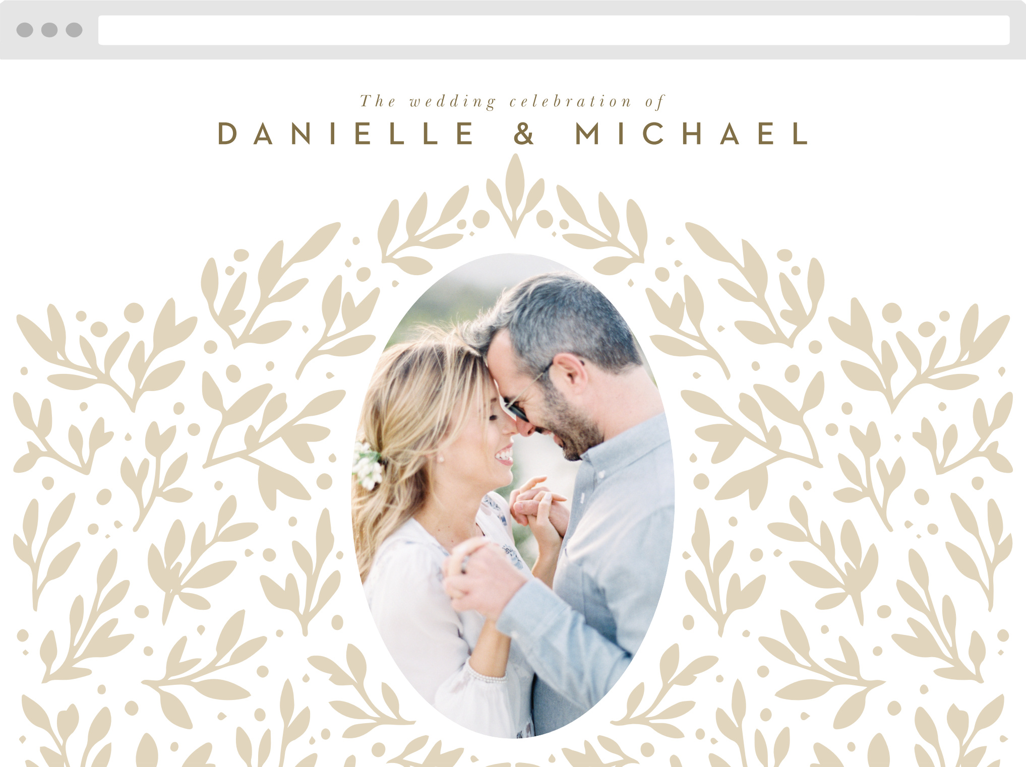 Garden of Greenery Wedding Website