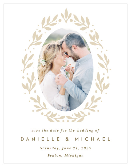 Be sure that your loved ones will mark their calendars for your upcoming big day with our Garden of Greenery Save-the-Date Magnets.