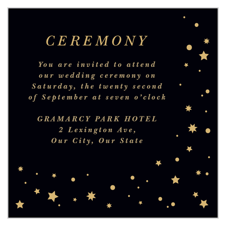 Shining Bright Ceremony Cards