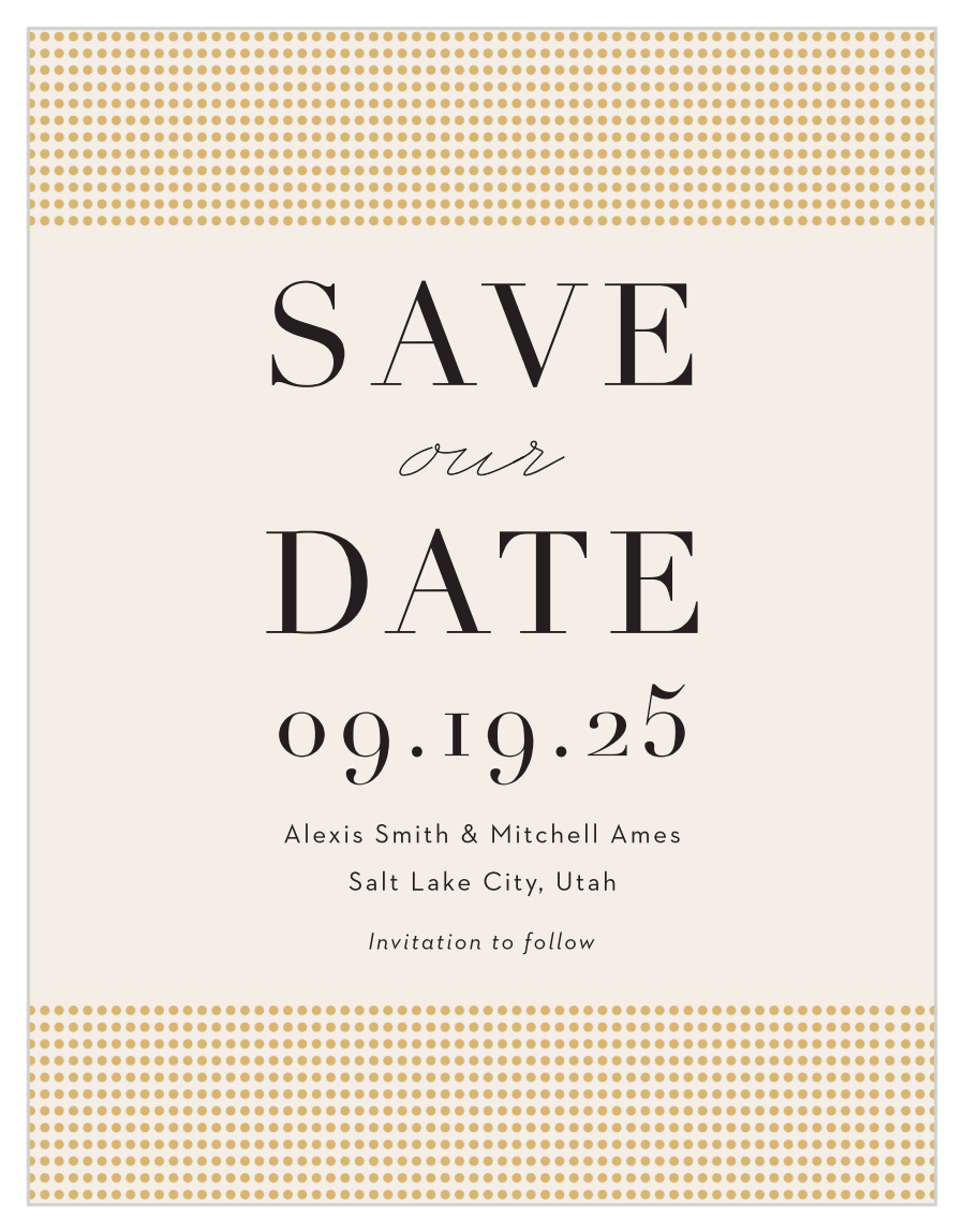 Gilded Dots Save the Date Cards