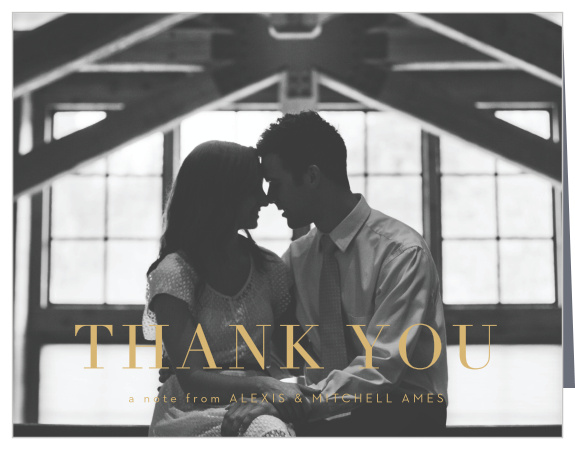 Gilded Dots Wedding Thank You Cards