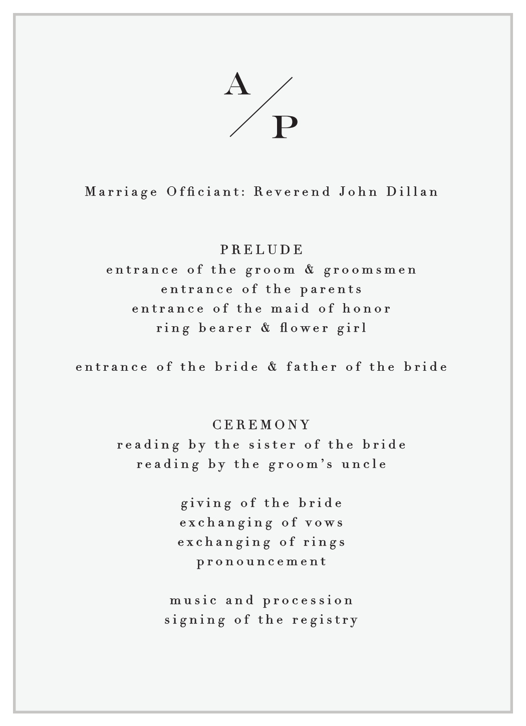 Everlasting Love Wedding Programs