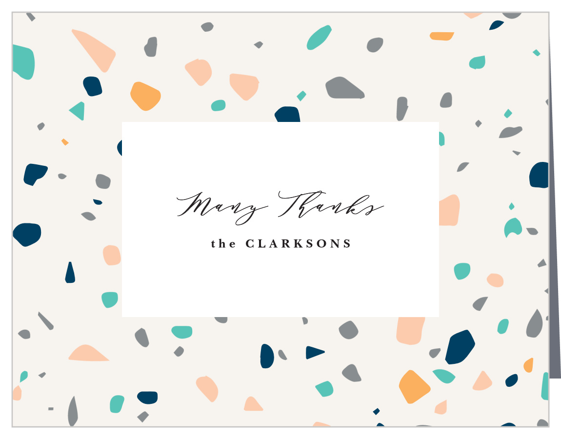 Grand Terrazo Wedding Thank You Cards
