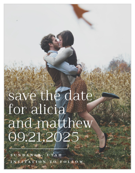 Prep everyone for your special day with our Simple Headline Save-the-Date Magnets!