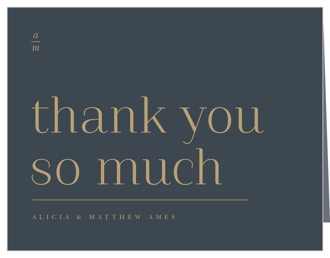 Simple Headline Wedding Thank You Cards
