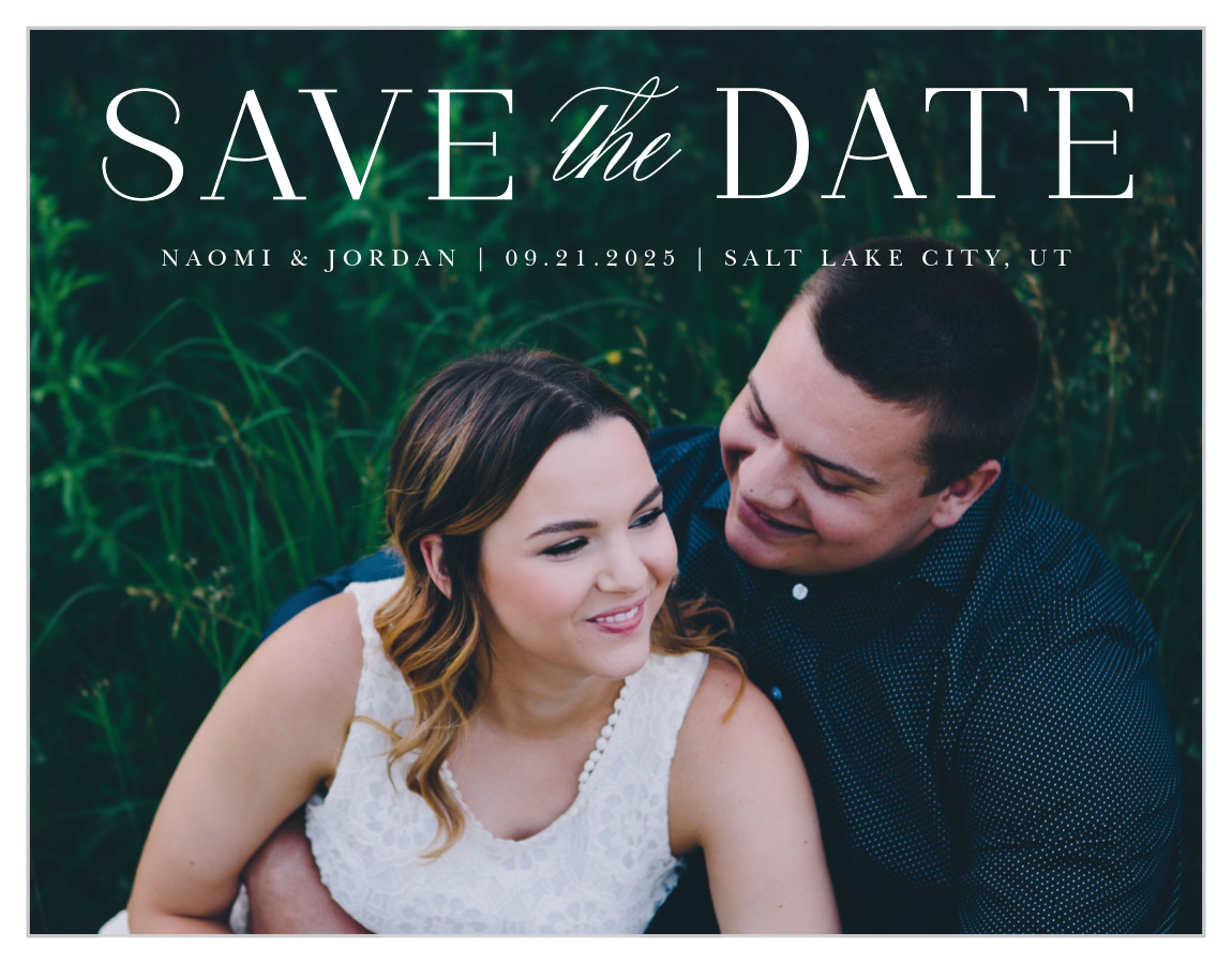 Floral Overlay Save the Date Magnets