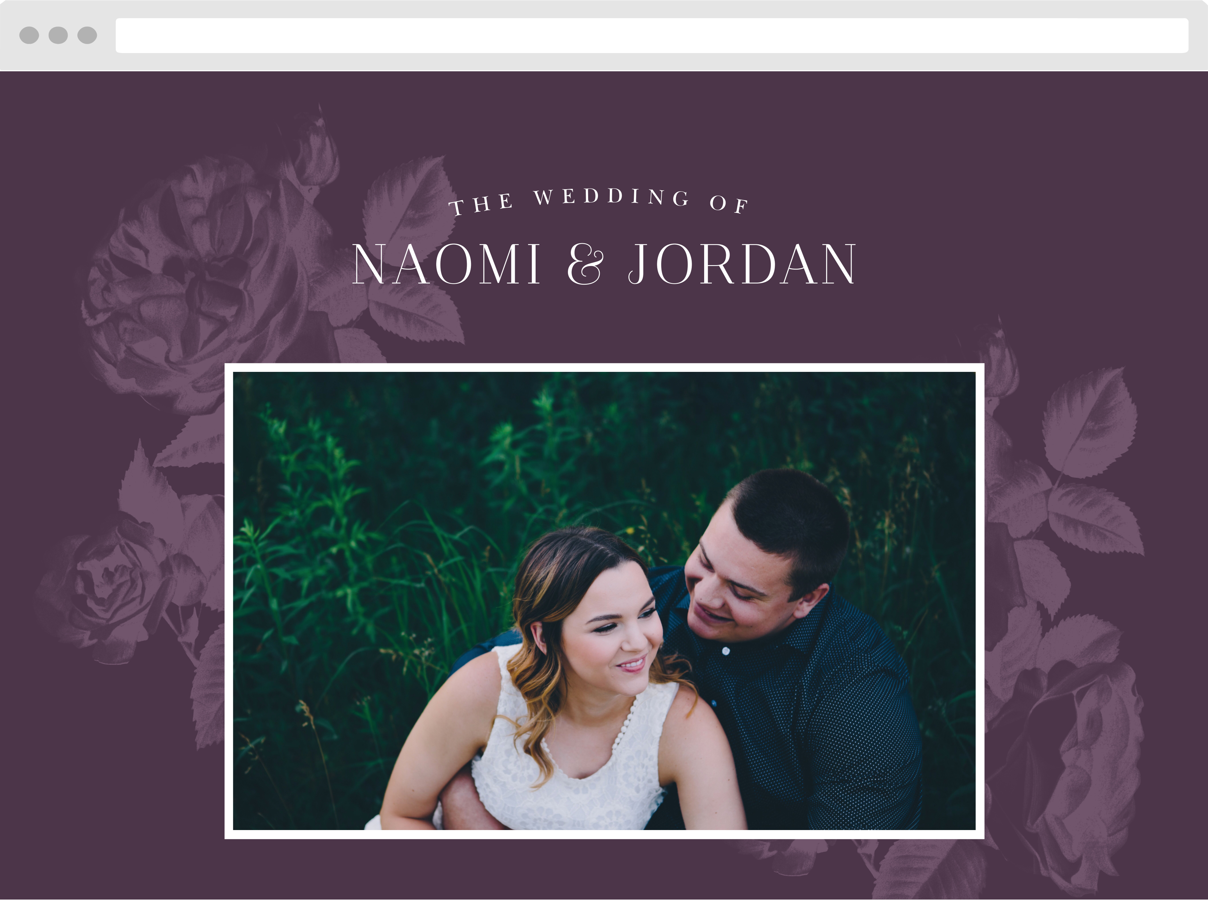 Floral Overlay Wedding Website