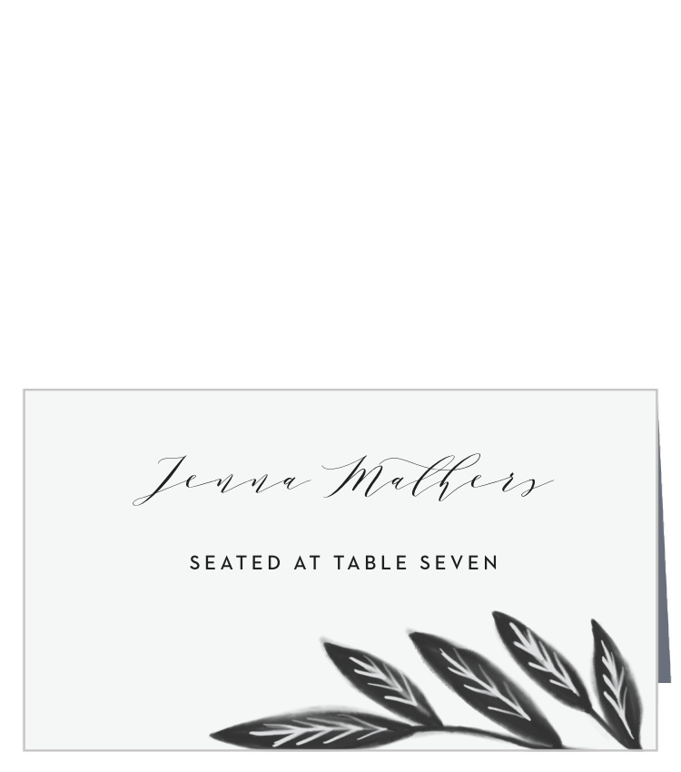 Watercolor Leaves Place Cards