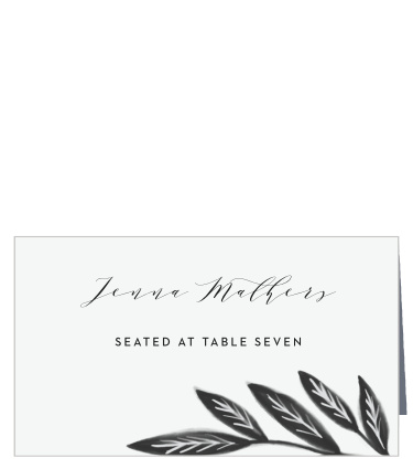 Watercolor Leaves Place Cards
