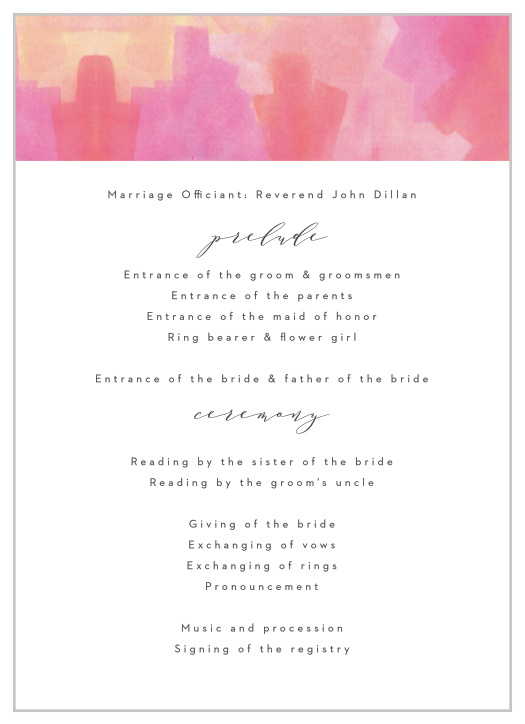 Help your guests feel totally included in your big day with our Art Always Wedding Programs!