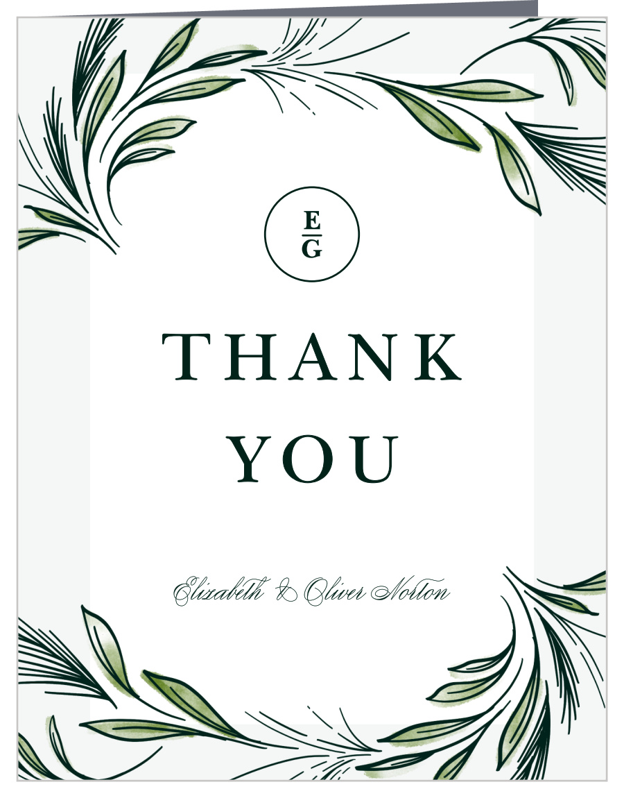 Spring Foliage Wedding Thank You Cards