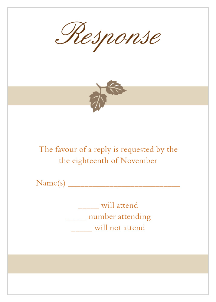 Elegant Fall Scrolls Response Cards