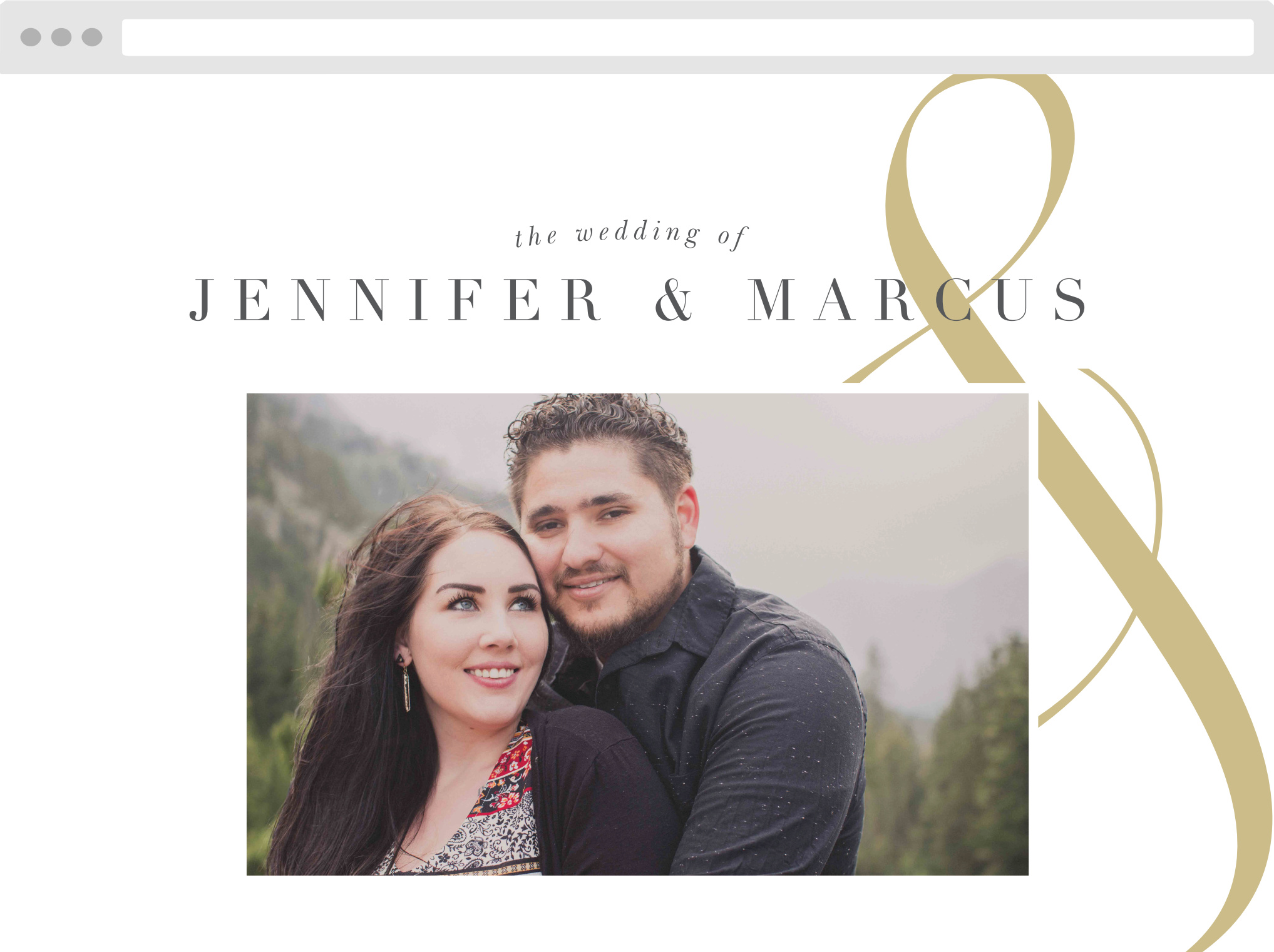 Modern Ampersand Wedding Website