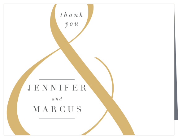 Modern Ampersand Wedding Thank You Cards
