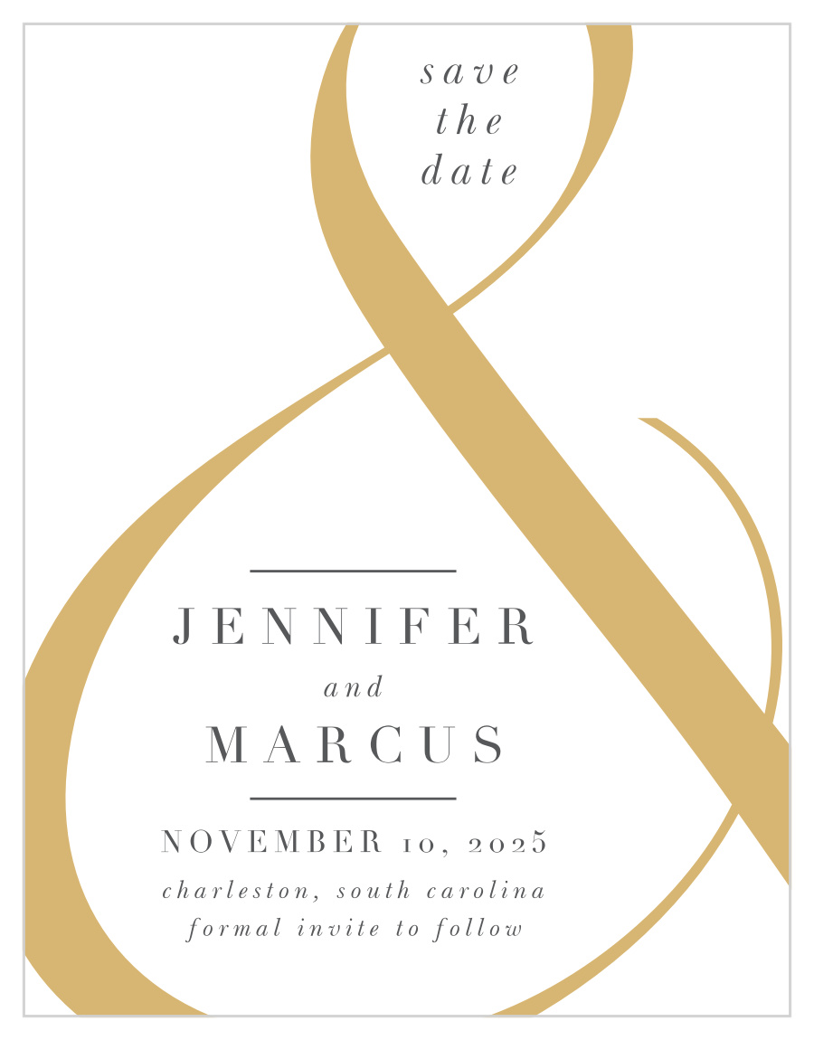 Modern Ampersand Save the Date Cards