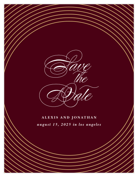 Announce your special day with our Pulsating Waves Save-the-Date Cards.