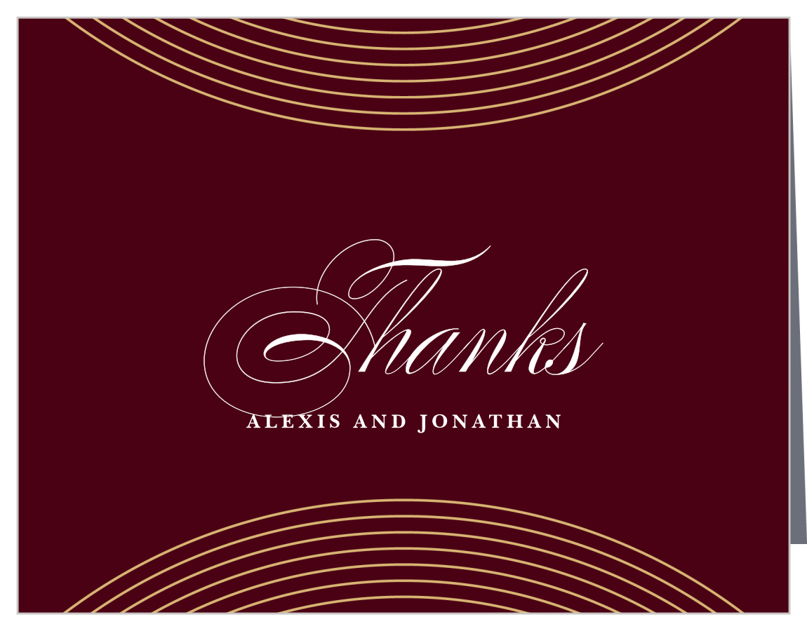 Pulsating Waves Wedding Thank You Cards