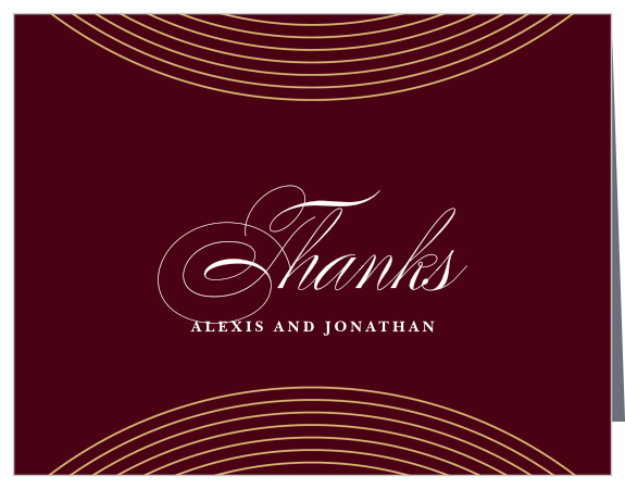 Pulsating Waves Wedding Thank You Cards