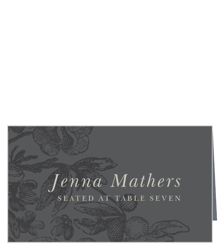 Engraved Floral Place Cards