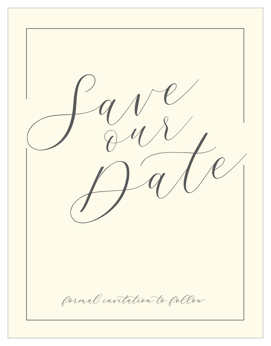 Elegant Typography Save the Date Cards