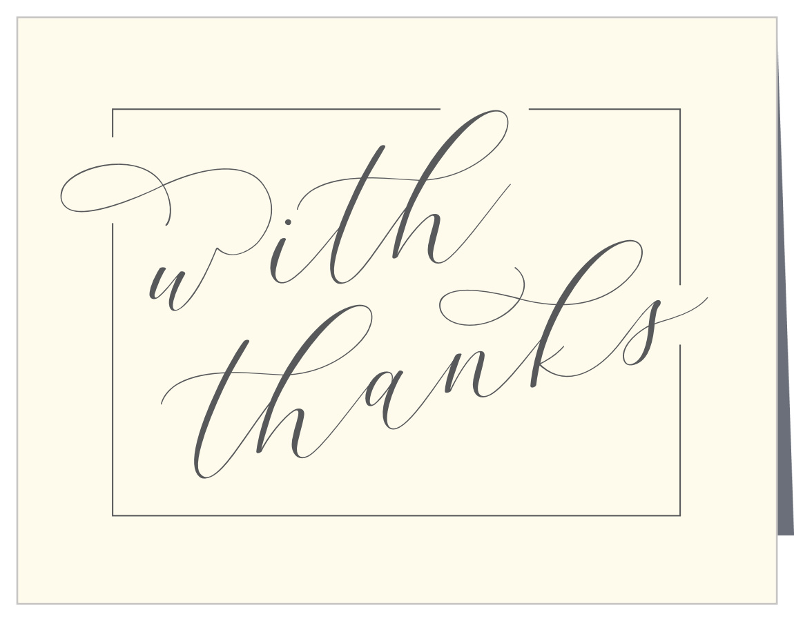 Elegant Typography Wedding Thank You Cards