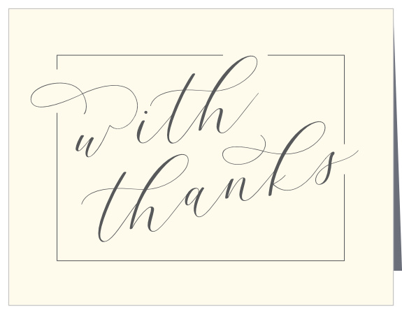 Say thanks to everyone who could celebrate with you on your special day with our Elegant Typography Wedding Thank You Cards.