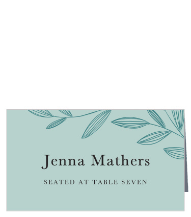 Outlined Laurels Place Cards