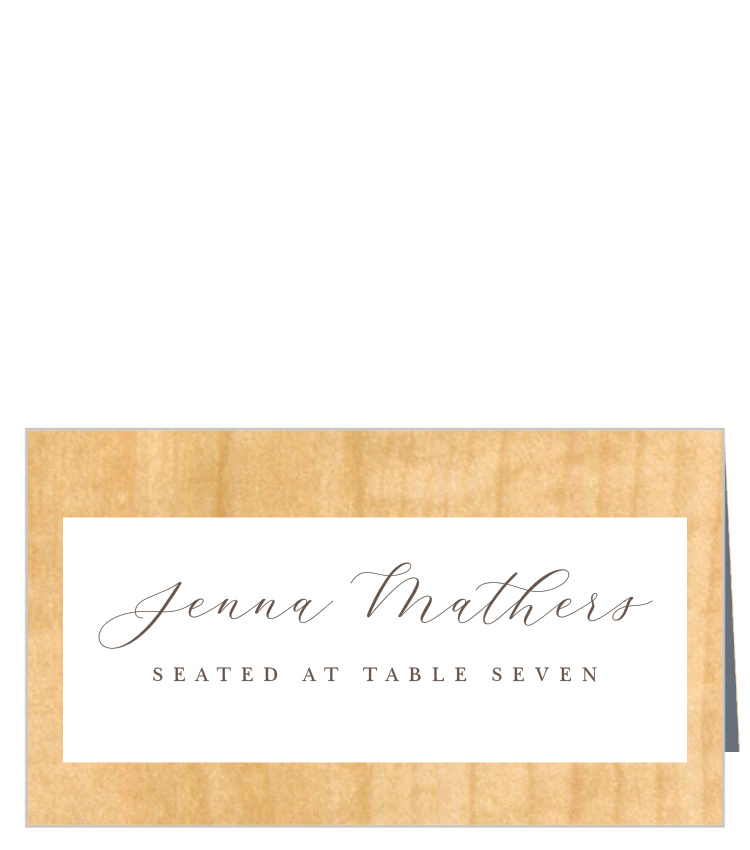 Refined Woodgrain Place Cards