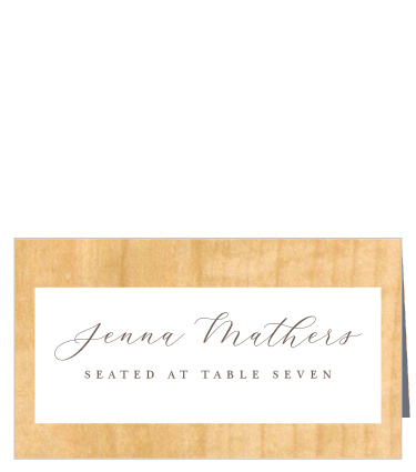 Refined Woodgrain Place Cards