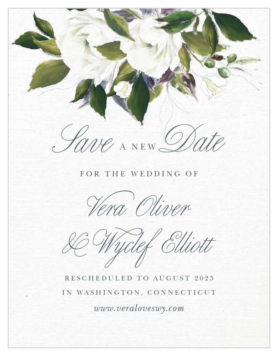 Elegant Aristocrat Change the Date Cards