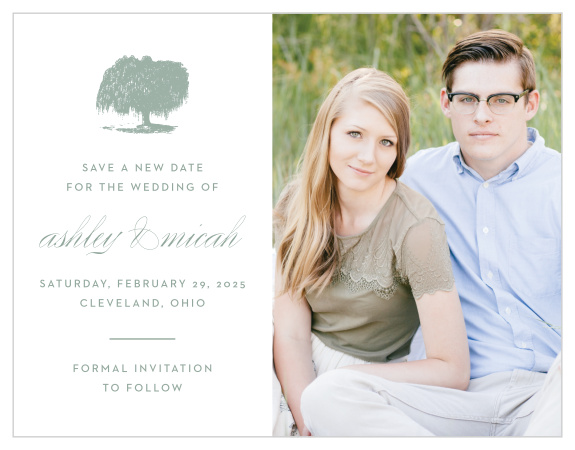 Things don't always go the way they're planned, make sure you're prepared with our MaeMae's Willow Change the Date Cards. 
